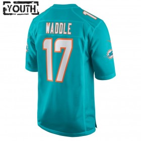 Camiseta Niño Miami Dolphins Jaylen Waddle 17 Nike Aqua 2021 NFL Draft